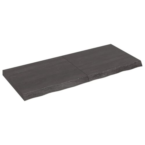 Table Top Dark Brown 120x50x6cm Treated Solid Wood Oak DIY Desk Panel Board
