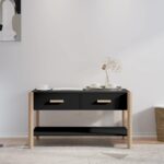 Coffee Table Black 82x48x45cm Engineered Wood