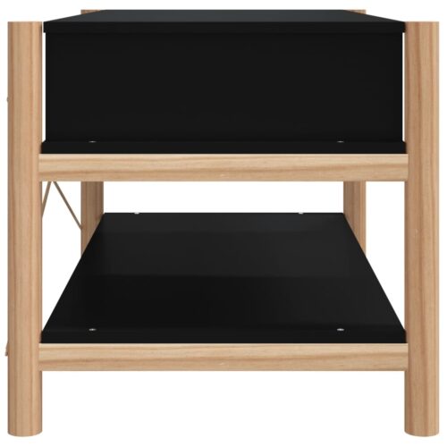 Coffee Table Black 82x48x45cm Engineered Wood - Image 6