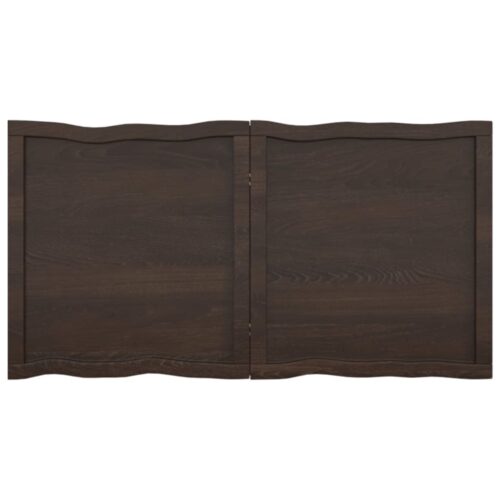 Table Top Dark Brown 120x60x(2-6)cm Treated Solid Wood DIY Desk Panel Board - Image 3