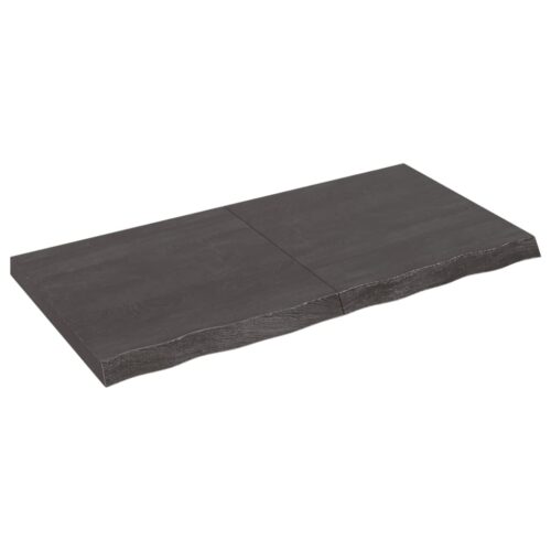 Table Top Dark Brown 120x60x6cm Treated Solid Wood Oak DIY Desk Panel Board