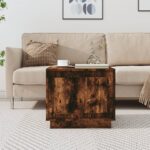 Coffee Table Smoked Oak 51x50x44cm Engineered Wood