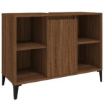 Sink Cabinet Brown Oak 80x33x60cm Engineered Wood