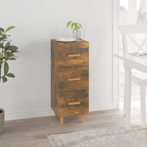 Sideboard Smoked Oak 34.5x34x90cm Engineered Wood
