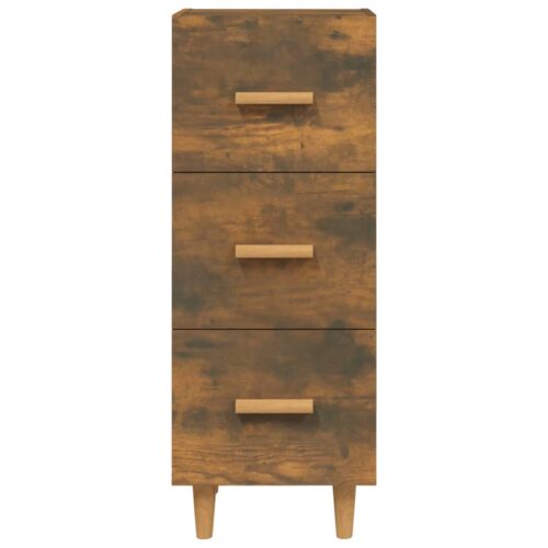 Sideboard Smoked Oak 34.5x34x90cm Engineered Wood - Image 5
