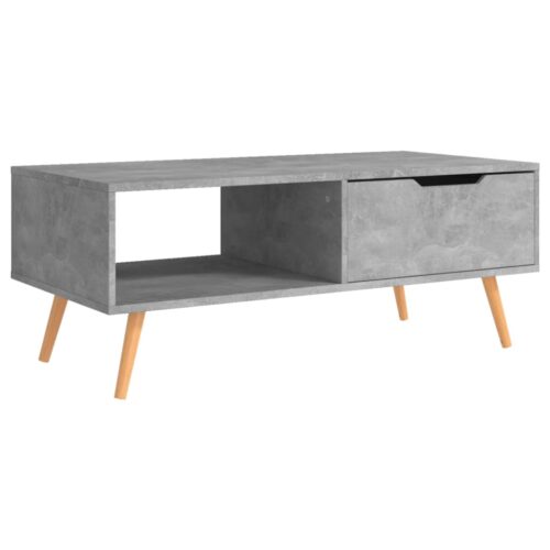 Coffee Table Concrete Grey 100x49.5x43cm Engineered Wood