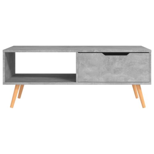 Coffee Table Concrete Grey 100x49.5x43cm Engineered Wood - Image 3
