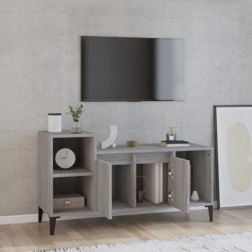 TV Cabinet Grey Sonoma 100x35x55cm Engineered Wood - Image 3