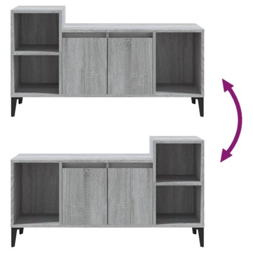 TV Cabinet Grey Sonoma 100x35x55cm Engineered Wood - Image 8