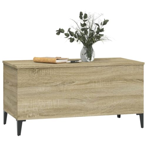 Coffee Table Sonoma Oak 90x44.5x45cm Engineered Wood - Image 4