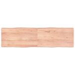 Table Top Light Brown 180x50x(2-6)cm Treated Solid Wood DIY Desk Panel Board