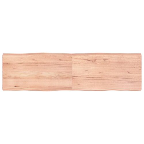 Table Top Light Brown 180x50x(2-6)cm Treated Solid Wood DIY Desk Panel Board