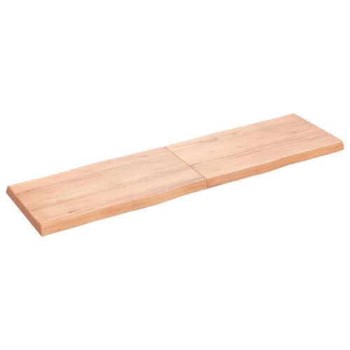 Table Top Light Brown 180x50x(2-6)cm Treated Solid Wood DIY Desk Panel Board - Image 2