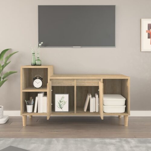 TV Cabinet Sonoma Oak 100x35x55cm Engineered Wood - Image 3