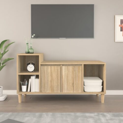 TV Cabinet Sonoma Oak 100x35x55cm Engineered Wood - Image 11