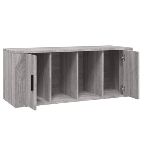 TV Cabinet Grey Sonoma 100x35x40cm Engineered Wood - Image 5