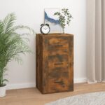 Sideboard Smoked Oak 40x33x70cm Engineered Wood