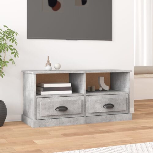 TV Cabinet Concrete Grey 93x35.5x45cm Engineered Wood
