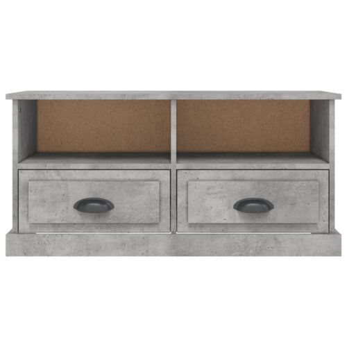 TV Cabinet Concrete Grey 93x35.5x45cm Engineered Wood - Image 6