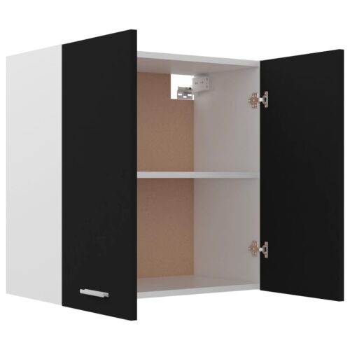 Hanging Cabinet Black 60x31x60cm Engineered Wood - Image 5