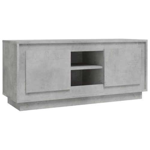 TV Cabinet Concrete Grey 102x35x45cm Engineered Wood - Image 2