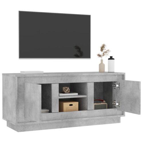 TV Cabinet Concrete Grey 102x35x45cm Engineered Wood - Image 5