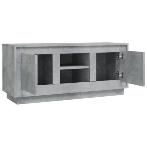 TV Cabinet Concrete Grey 102x35x45cm Engineered Wood - Image 7