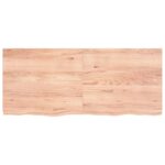 Table Top Light Brown 140x60x4cm Treated Solid Wood Oak DIY Desk Panel Board
