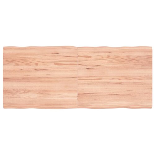 Table Top Light Brown 140x60x(2-4)cm Treated Solid Wood DIY Desk Panel Board