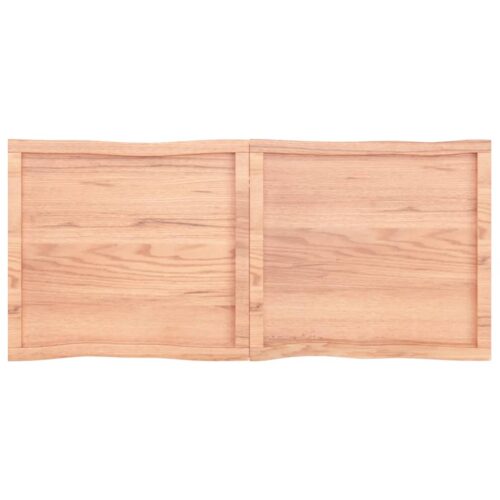 Table Top Light Brown 140x60x(2-4)cm Treated Solid Wood DIY Desk Panel Board - Image 3