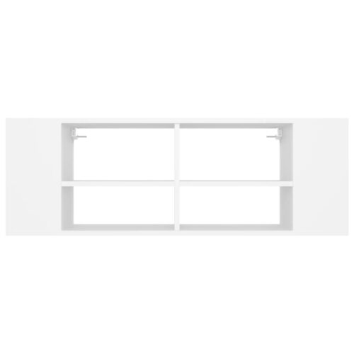 Wall-Mounted TV Cabinet White 102x35x35cm Engineered Wood - Image 4