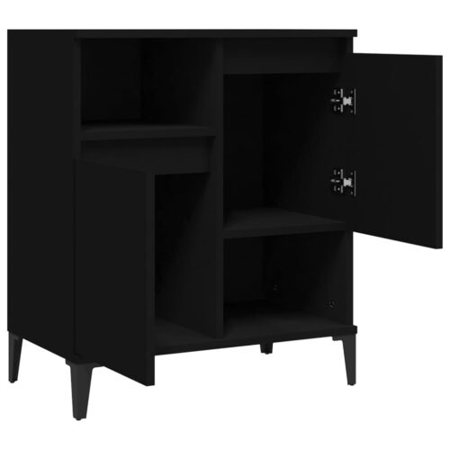 Sideboard Black 60x35x70cm Engineered Wood - Image 6