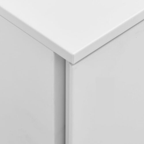Mobile File Cabinet Light Grey 39x45x60cm Steel - Image 6