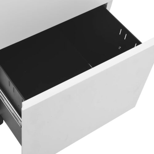 Mobile File Cabinet Light Grey 39x45x60cm Steel - Image 7