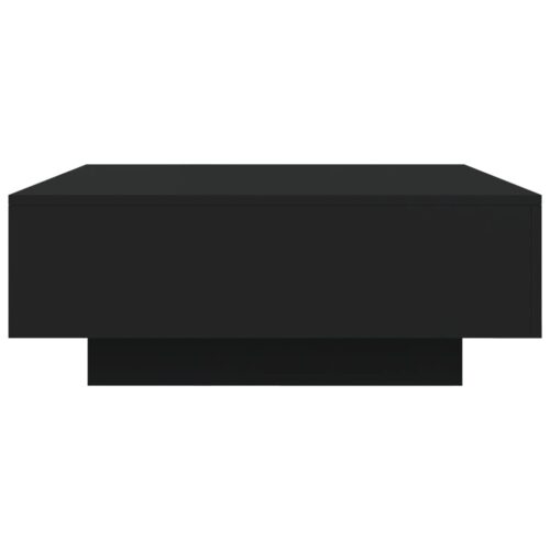 Coffee Table with LED Lights Black 80x80x31cm - Image 8
