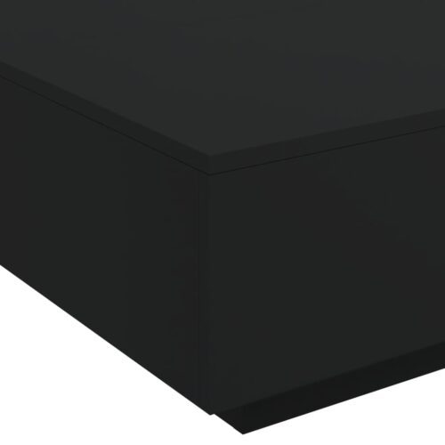 Coffee Table with LED Lights Black 80x80x31cm - Image 10