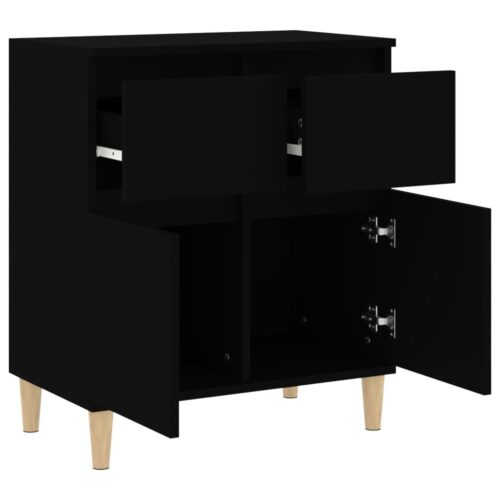 Sideboard Black 60x35x70cm Engineered Wood - Image 6
