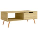 Coffee Table Sonoma Oak 100x49.5x43cm Engineered Wood