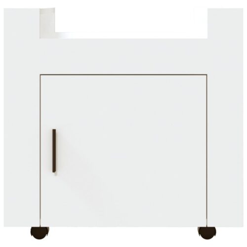Desk Trolley White 60x45x60cm Engineered Wood - Image 6