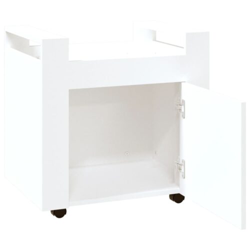 Desk Trolley White 60x45x60cm Engineered Wood - Image 7