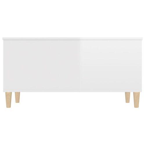 Coffee Table High Gloss White 90x44.5x45cm Engineered Wood - Image 7