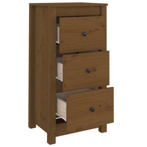 Sideboards 2pcs Honey Brown 40x35x80cm Solid Wood Pine - Image 8