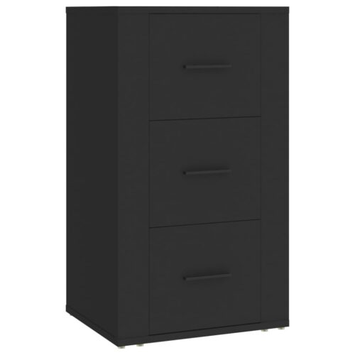 Sideboard Black 40x33x70cm Engineered Wood - Image 2
