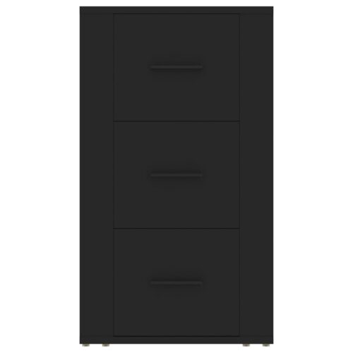 Sideboard Black 40x33x70cm Engineered Wood - Image 3