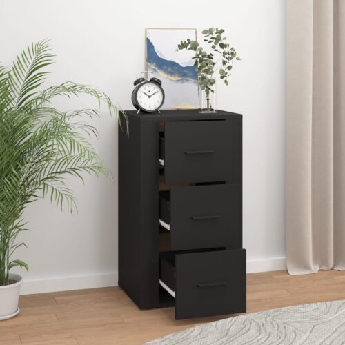 Sideboard Black 40x33x70cm Engineered Wood - Image 6