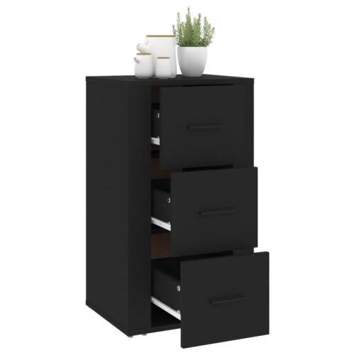 Sideboard Black 40x33x70cm Engineered Wood - Image 7