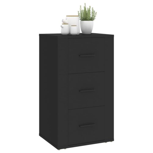 Sideboard Black 40x33x70cm Engineered Wood - Image 8