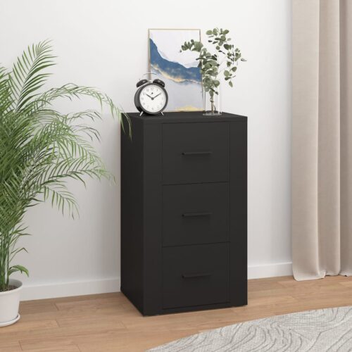 Sideboard Black 40x33x70cm Engineered Wood - Image 12