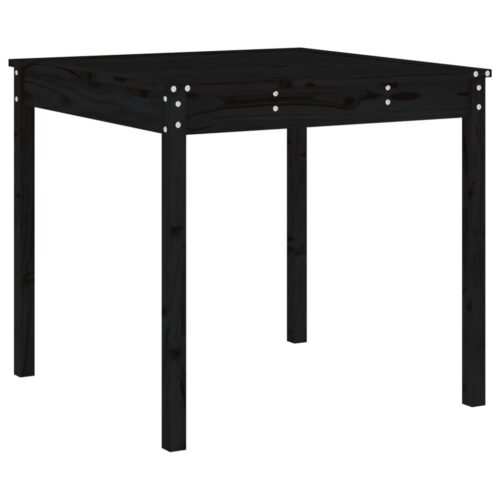 3-Piece Garden Bistro Set Black Wood Timber Outdoor Patio Furniture Pine - Image 6