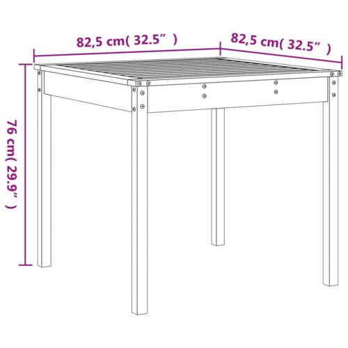 3-Piece Garden Bistro Set Black Wood Timber Outdoor Patio Furniture Pine - Image 9